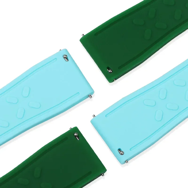 Pasek do zegarka 20mm dla IWC PILOT Portugalia Quick Release Premium Grade Jasnoniebieskie gumki Wodoodporne bransoletki sportowe