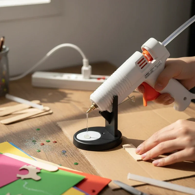Drip Resistant Glue Gun Stand Spill Proof Durable Holder Compatible with Hot Melt Glue Guns for DIY Crafts Workshop Home Project