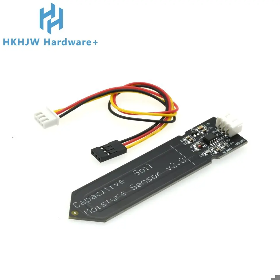 Capacitive Soil Moisture Sensor Module Not Easy to Corrode Wide Voltage Wire 3.3~5.5V Corrosion Resistant W/ Gravity for Arduino