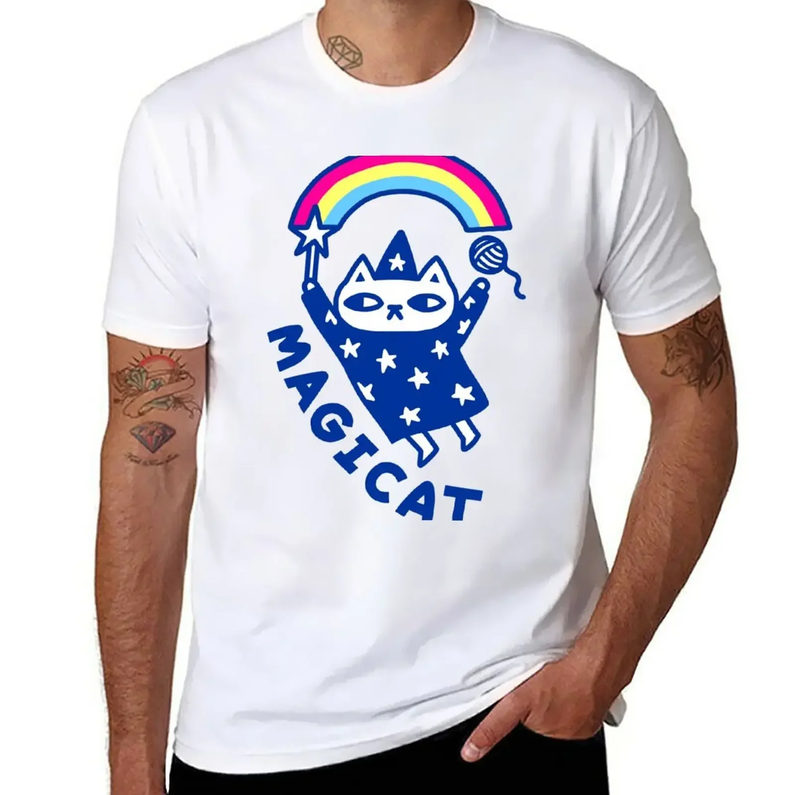 MAGICAT T-Shirt graphics korean fashion mens cotton t shirts