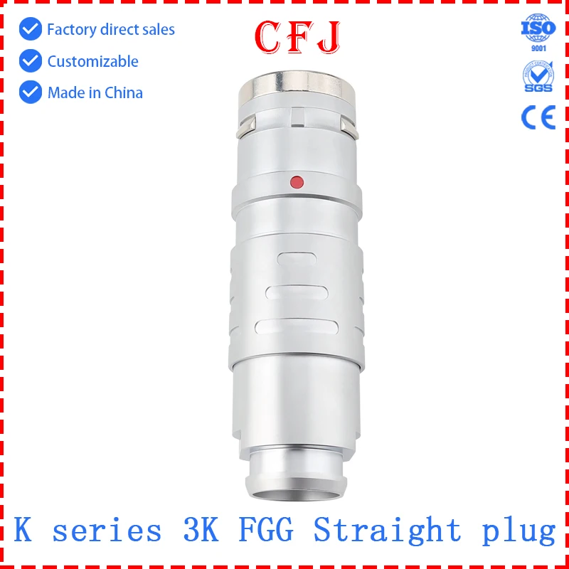 Cfj K سلسلة 3K FGG 2 3 4 5 6 7 8 10 14 16 18 20 22 24 26 30 دبوس دفع سحب قفل دائري مقاوم للماء موصل الطيران