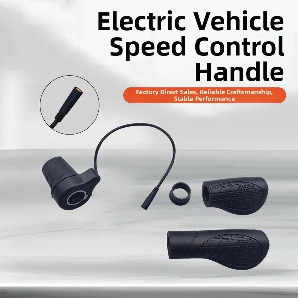 

3 Pin Female Throttle Grip Speed Controller For E Bike Electric Scooter Waterproof Handlebar Accelerator Part Black Design