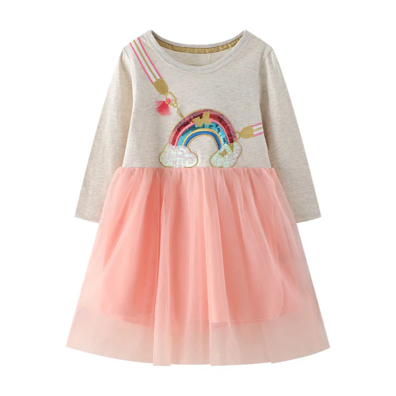 vestido-infantil-elegante-para-meninas-roupas-de-manga-comprida-com-lantejoulas-arco-iris-design-de-vestidos-para-bebes-meninas-de-volta-as-aulas