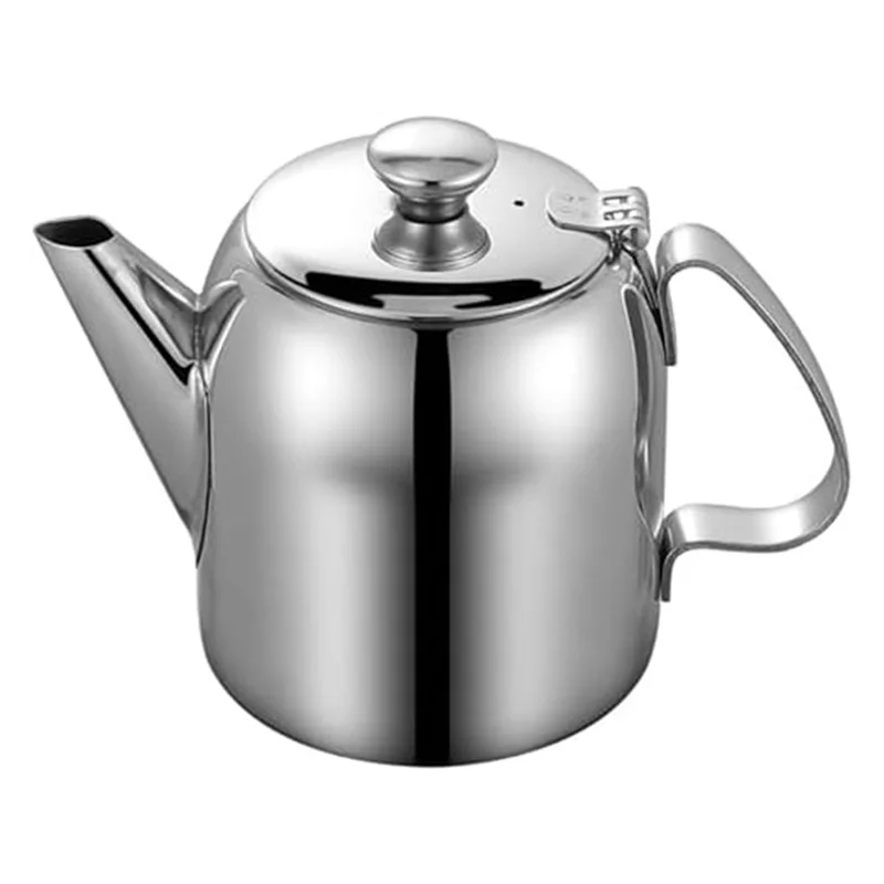 

ABVB-Stainless Steel Teapot Spill-Proof Metal Teapot 20 Oz With Short Straight Spout Cold Water Jug Coffee Kettle