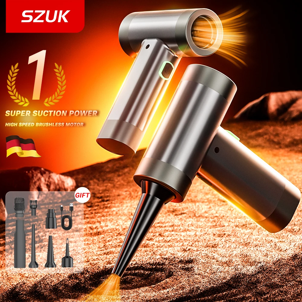 

SZUK Turbofan 150000RPM Handheld Air Blower Mini Turbo Jet Fan Brushless Motor Portable Duct Blower Powerful Car Vacuum Cleaner