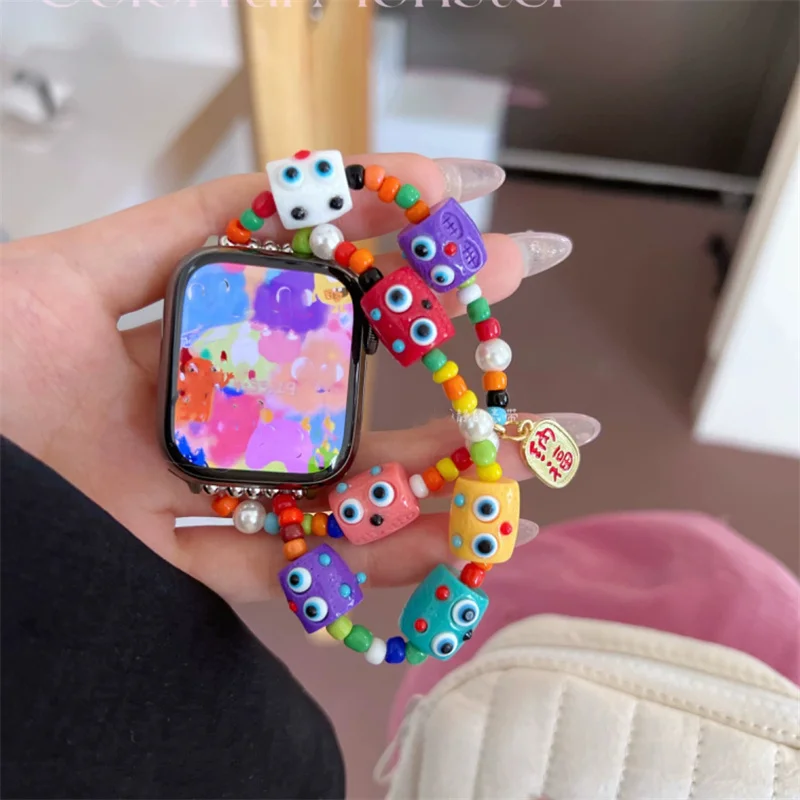 

Korea Cartoon Funny Animal Strap 41mm For Apple Watch 45 40 49 38 40 44mm Correa Men Women Watchband For iwatch 8 SE 7 6 5 Band