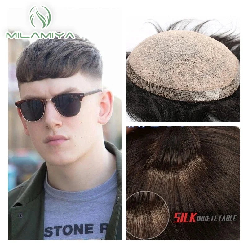 Mens Hair System Natural Hair Wig for Men Toupee Men Toupee Men's Wig Male Wigs for Man Hairpiece