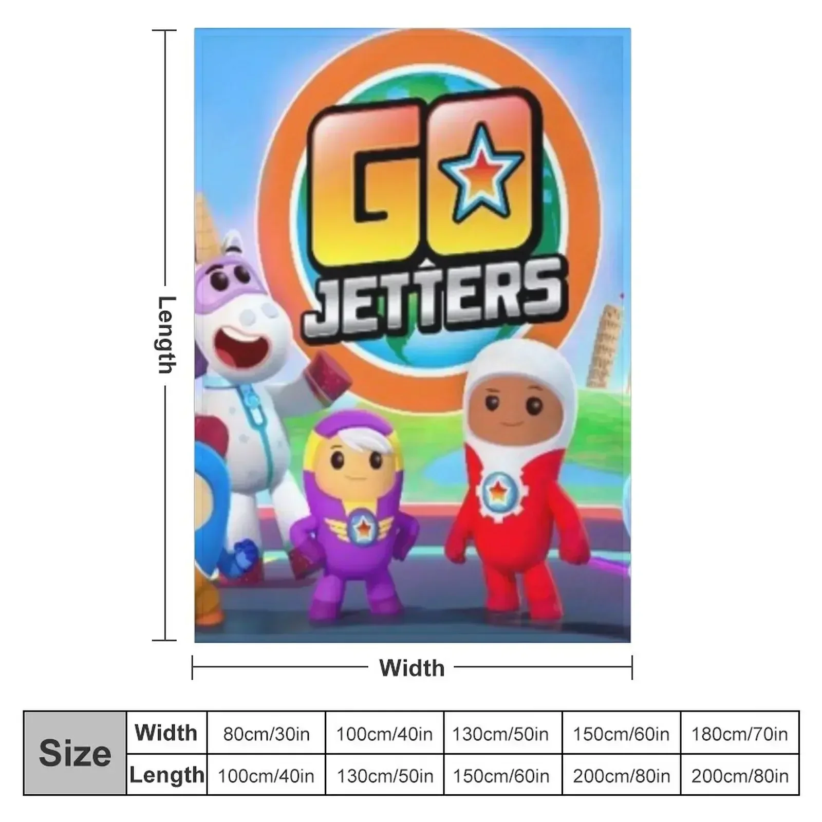 Go Jetters Design Throw Blanket Loose Tourist Custom Beach Blankets