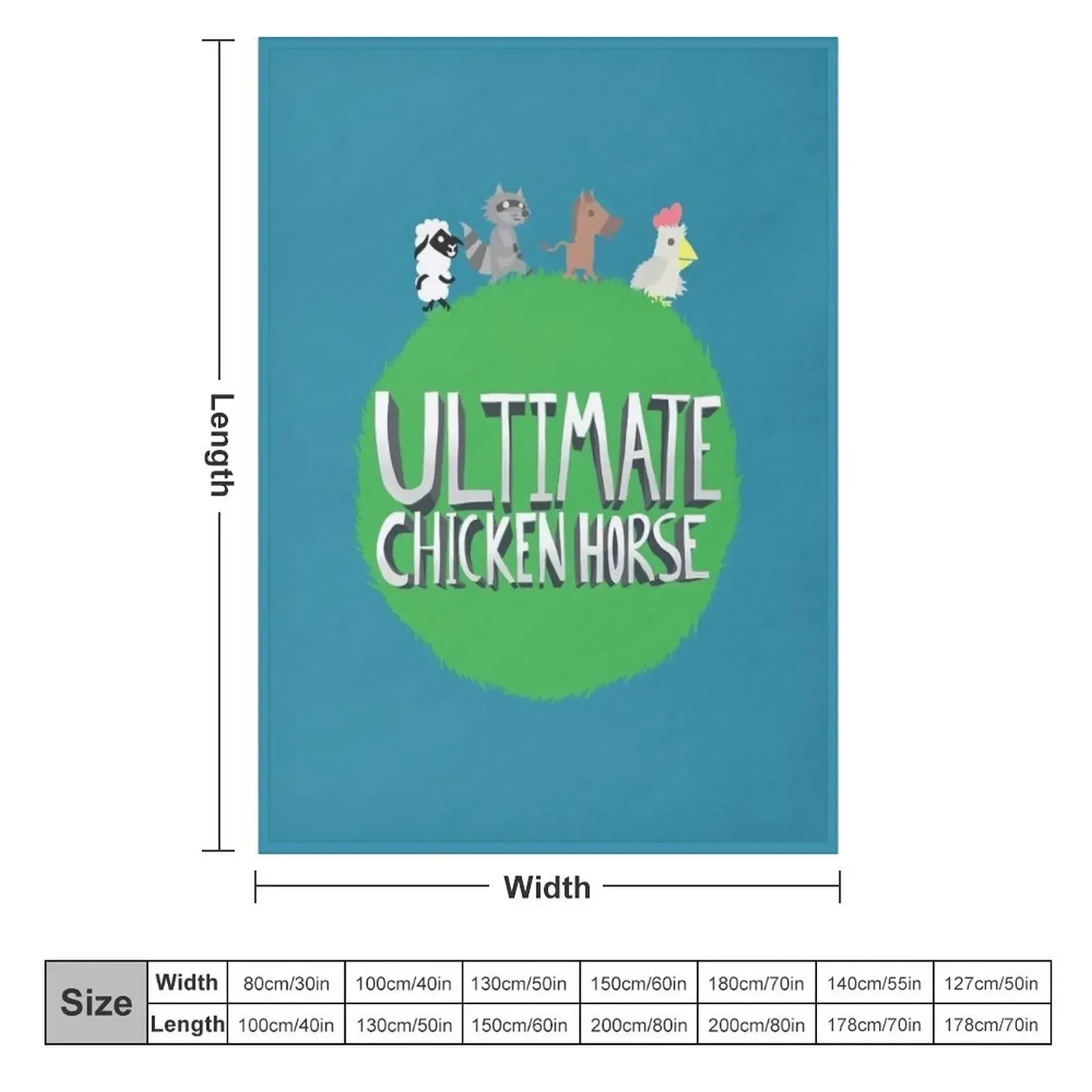 Ultimate Chicken Horse Throw Blanket Large Polar for winter Thins Shaggy Blankets