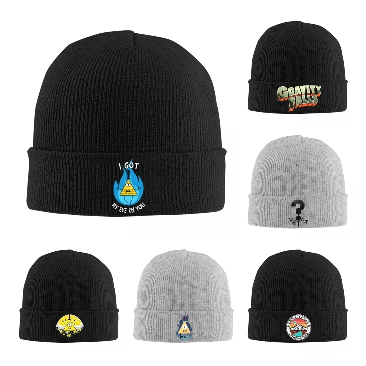 Bill Cipher Gravity Falls Knitted Hat Women's Men's Beanie Autumn Winter Hip Hop Hats Acrylic I Got My Eye On You Casual Caps