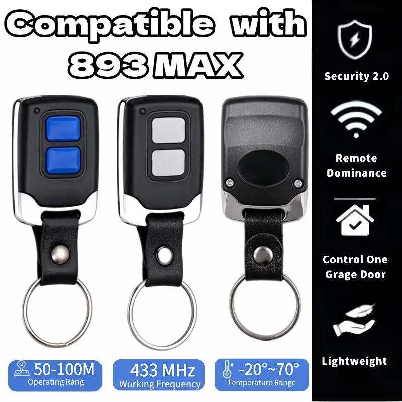 Compatible with LiftMaster 970 370 Series 893MAX 2‑Button Garage Remote 315/390MHz Replace 890MAX 895MAX Gate Opener Visor Clip