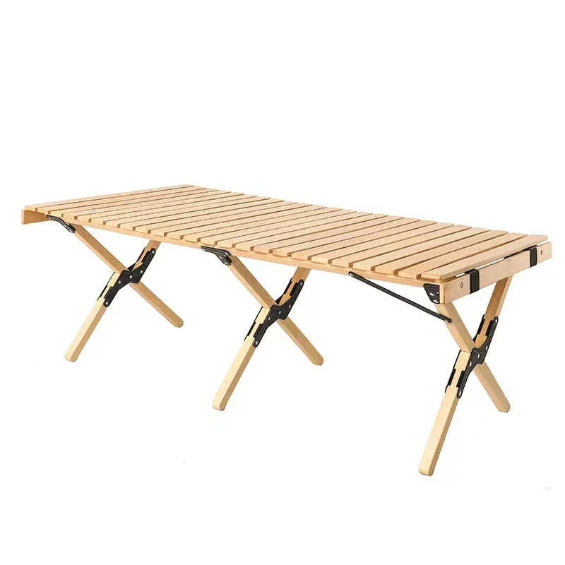 Best Selling Portable Storage Foldable Wooden Camping Table And Chairs Set Outdoor Garden Dinner Wood Folding Dining Table