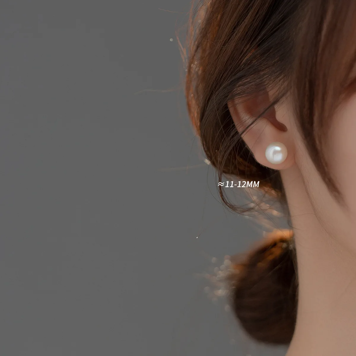 Natural Freshwater Pearls Bread Round Shape Simple Style Stud Earrings 925 Sterling Sliver Fashion Jewelry Hot Gift for Women