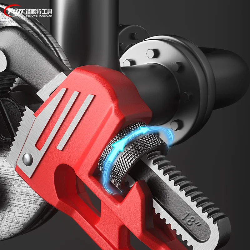 Adjustable Pipe Wrench, Quick-Open Spanner, Durable Plumbing Tool for Pipe Repair and Nut Removal image 4