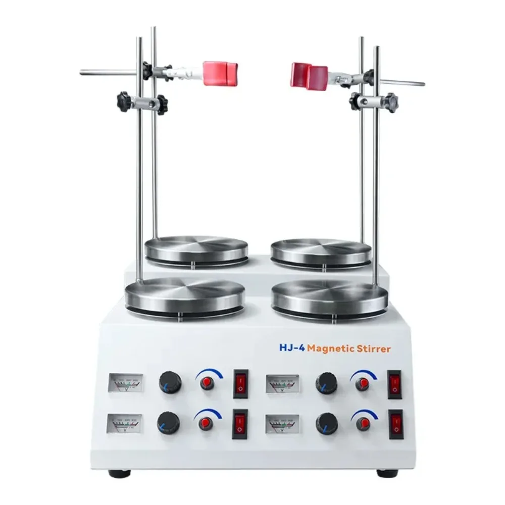 4-Position Asynchronous Heating Magnetic Stirrer Laboratory Multi-Station Mixing Equipment