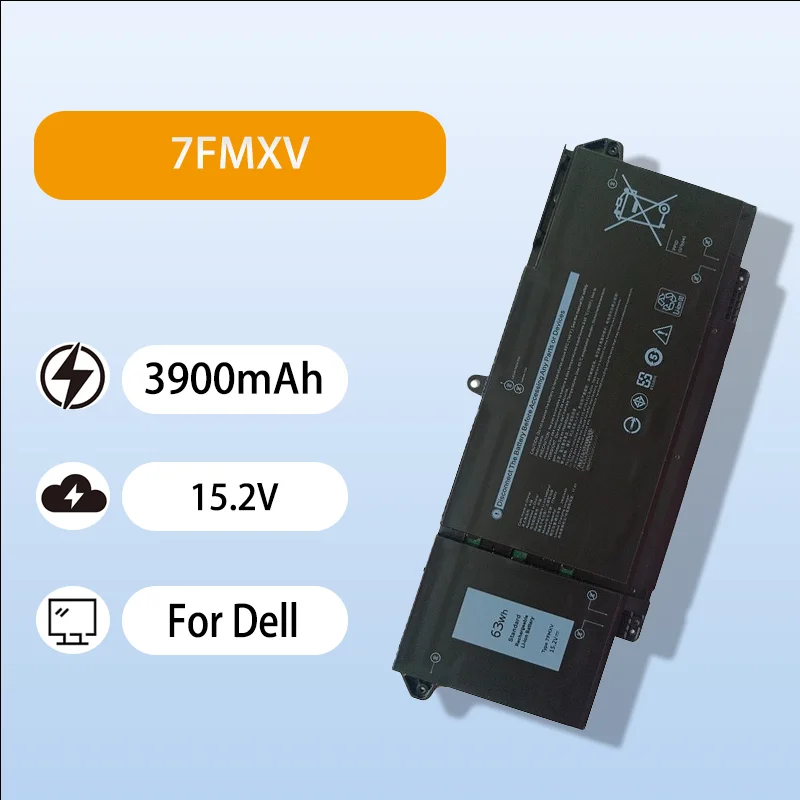 

High Quality 7FMXV Notebook Battery For Dell Latitude 5320 7320 7420 7520 9JM71 15.2V 3900mAh Long Lasting Battery