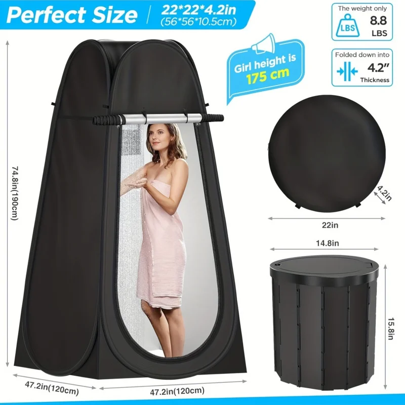 Privacy tent Super toilet portable outdoor toilet washable camping toilet set with portable bag camping Outdoor