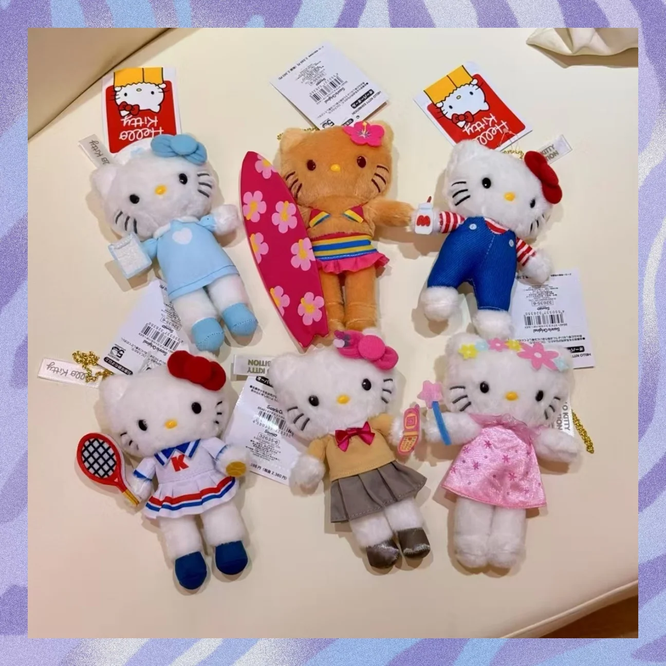 

Hello Kitty с леопардовым принтом, длинные ноги, плюшевая кукла, брелок Kawaii, черная кожа, Kt Cat, пушистая мягкая игрушка, кулон, подарок на день рождения