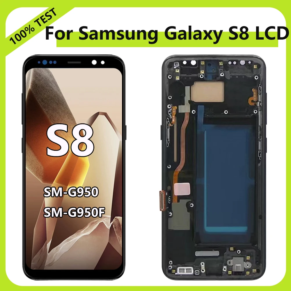 TFT S8 LCD Display Screen For Samsung Galaxy S8 G950FD LCD Display with Touch Screen Digitizer S8 G950F LCD with Frame