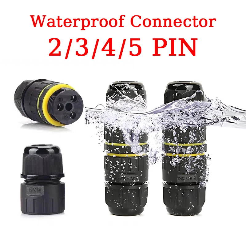 

IP68 Waterproof Joint Wire Quick Connection Waterproof Connector 2/3/4/5P Solder Less LED Lamp Wiring Outdoor Rainproof Terminal