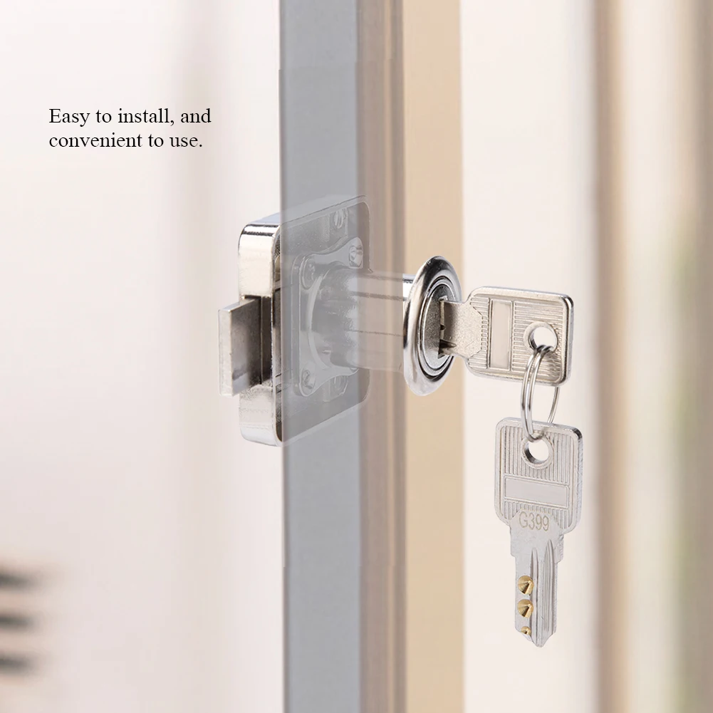 Display Cabinet Lock Drawer Lock Furniture Lock  Reusable Furniture Lock for Display Cabinet Drawer Household Office