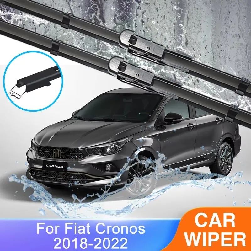 Para Fiat Cronos 2018 2019 2020 2021 2022: Repuesto de Goma para Escobillas Limpiaparabrisas, Limpieza de Ventanas y Parabrisas, Accesorios para Coche