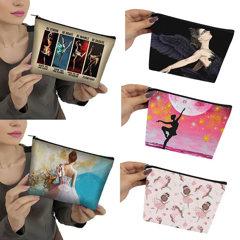 

Elegant Ballet Dancer Cosmetic Case Ballerina Women Makeup Bags Girls Toiletries Organizer Bag Female Cosmetic Storage Bags