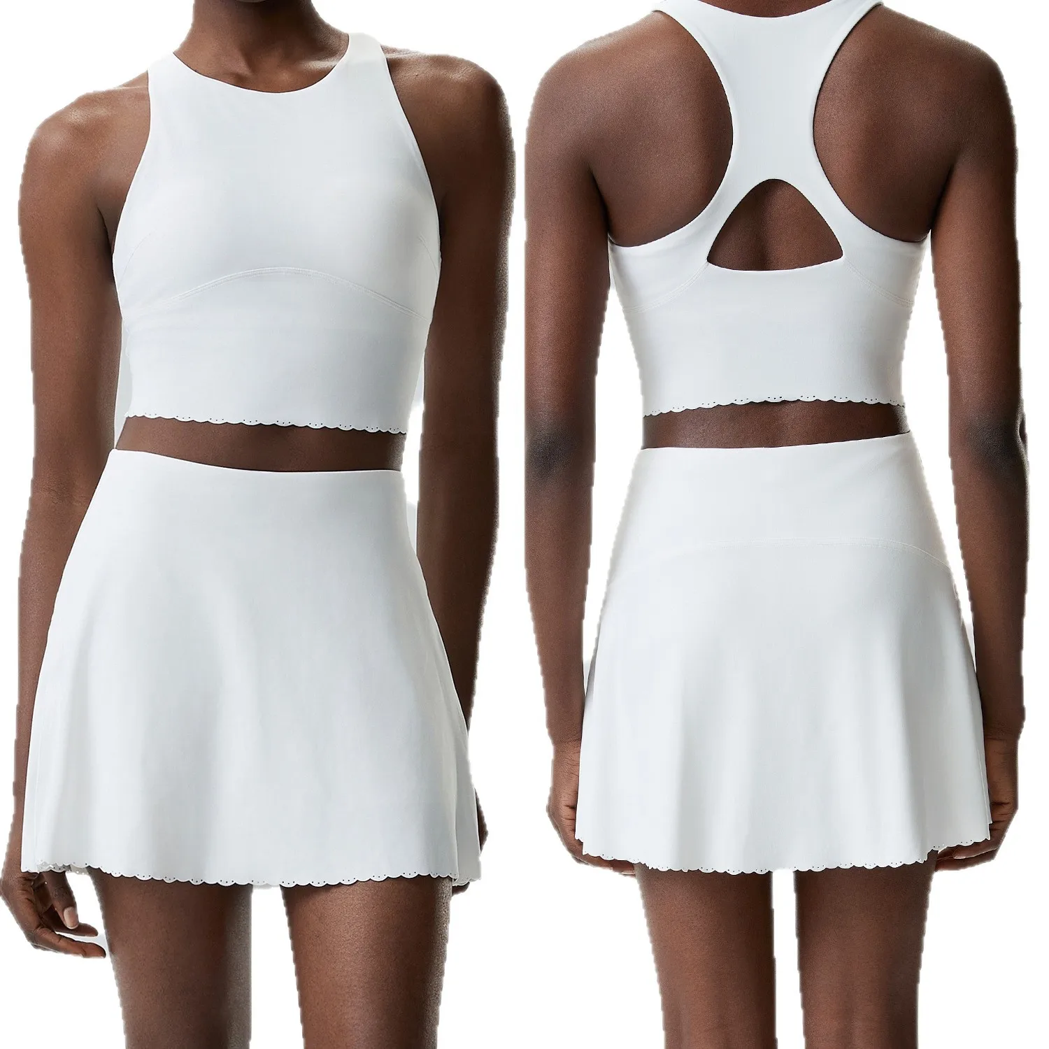 Floral Core Tennis Yoga Sets Women Plus Size High Elastic Fabric Outdoor Sports Fitness Two Piece Quick Dry Badminton Wear