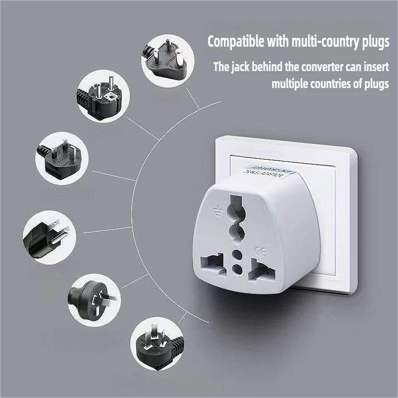 1PcsUniversal US UK AU To EU Plug USA To Euro Europe Travel Wall AC Power Charger Outlet Adapter Converter 2 Round Pin Socket