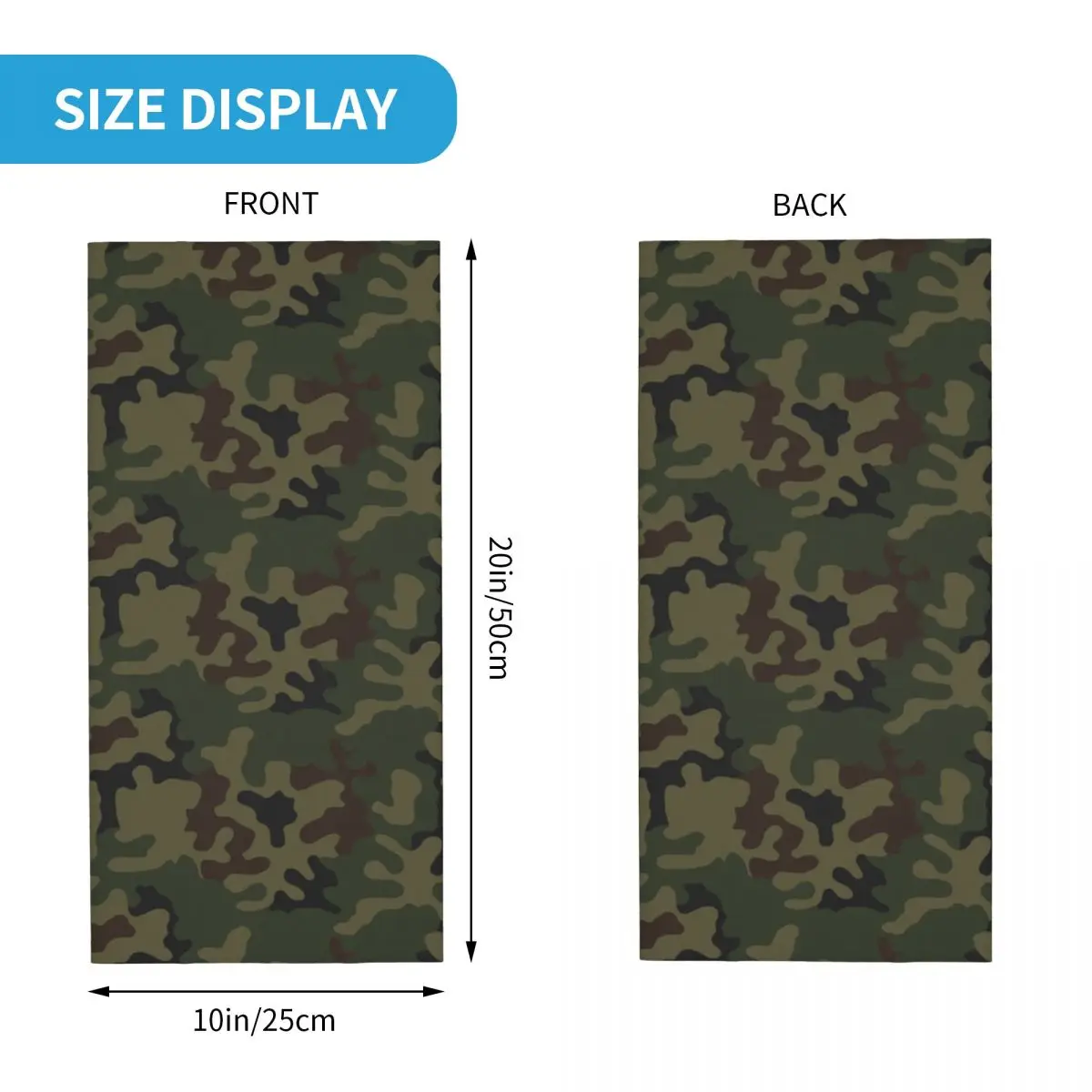 Custom Morden Camouflage Style Camo Bandana Winter Neck Warmer Men Windproof Wrap Face Scarf for Hiking Gaiter Headband