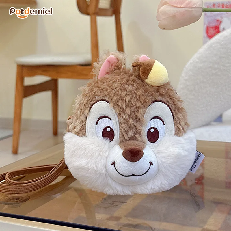 Nuevo y Original Bolso Bandolera de Peluche de Winnie the Pooh de Disney, Monedero de Dibujos Animados, Porta Tarjetas, Portátil, para Niñas, Regalo de Cumpleaños, en Stock