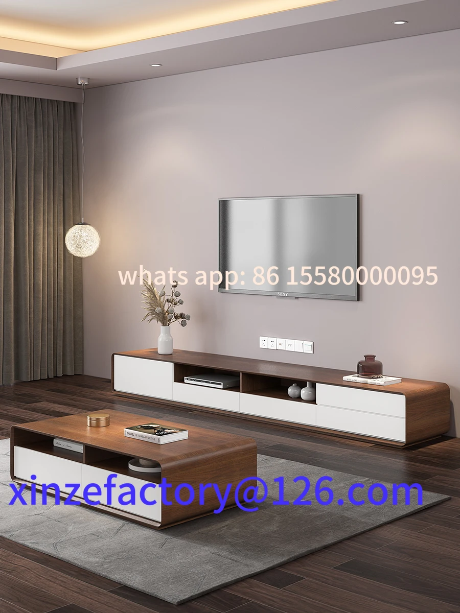 

Customizable Nordic TV Walnut Living Room Floor Cabinet