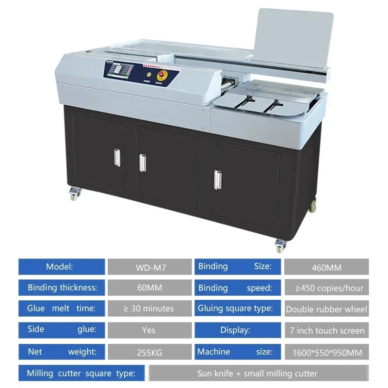 Automatic A3 A4 Size Hot Melt Book Binder Glue Binding Machine