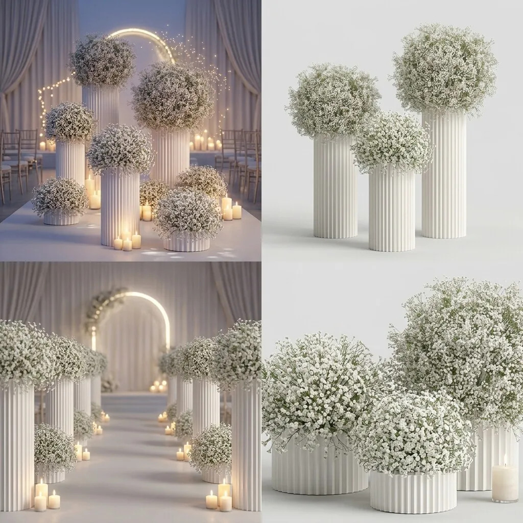 Simulation Gypsy Star Flower Ball Wedding Simulation Flower Arrangement Wedding Road Festival Silk Flower Ornament