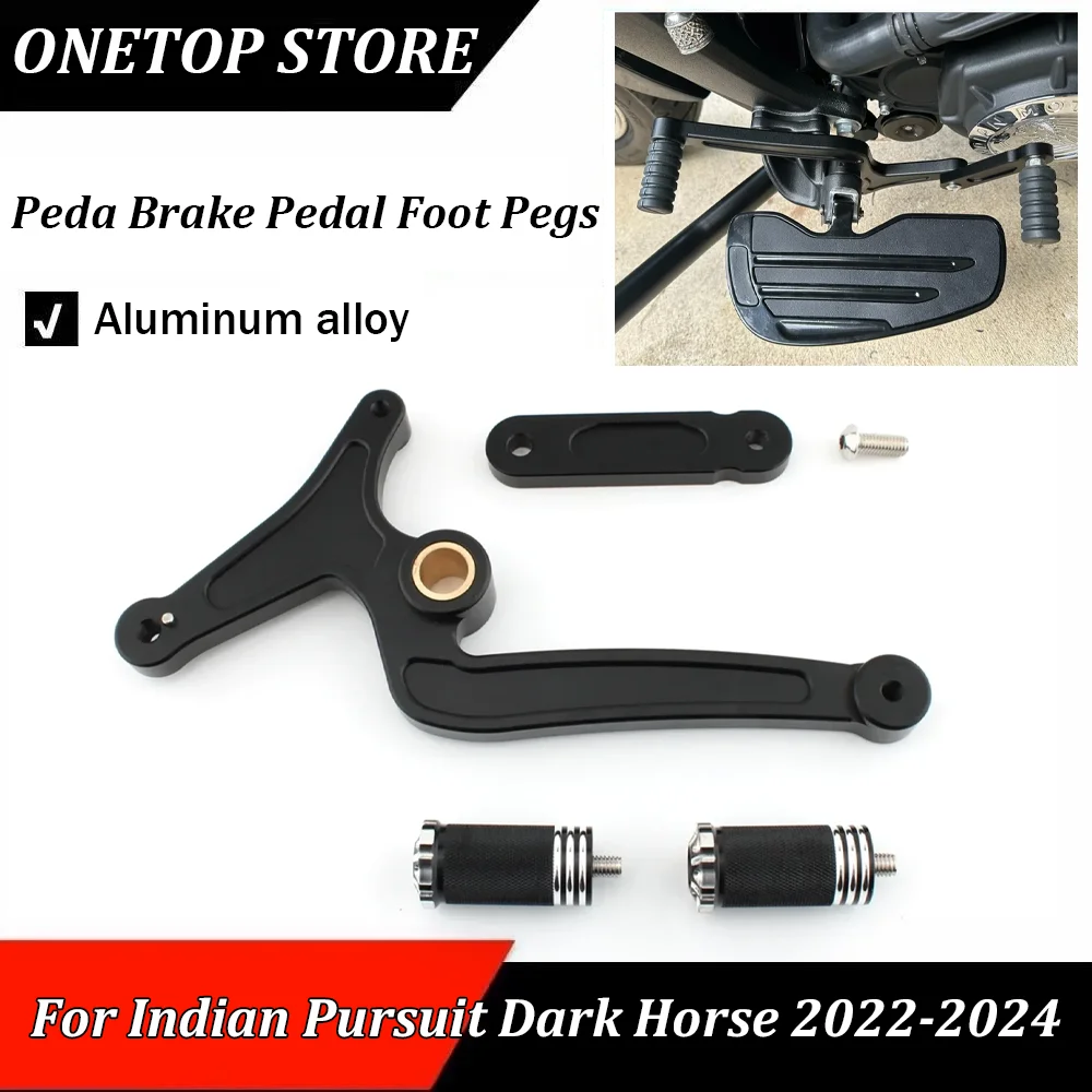 A Set Heel Toe Gear Shift Lever Shifter Level Peda Brake Pedal Foot Pegs For Indian Scouts Hussar Bobber / Scout Sixty 2015-2023