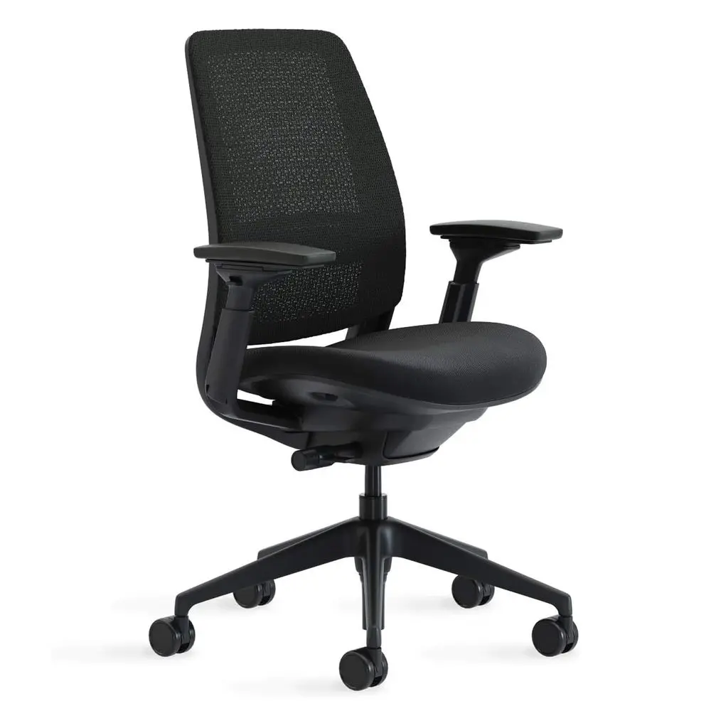 

Series 2 Office Chair Ergonomic Work Chair with Wheels for Carpet with Back Support, WeightActivated Adjustment amp Arm Support