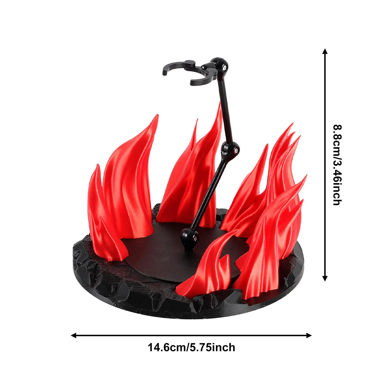 Fire Effect Action Figure Stand Sturdy DIY Assembly Accessories Doll Model Support Stand Holder Figurine Model Display Rack