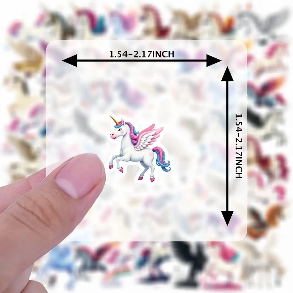 

35 шт.-50 шт., наклейки с фэнтези-пегасом, причудливый единорог, наклейки «сделай сам», наклейки для телефона «сделай сам», ноутбука, скрапбука, велосипеда