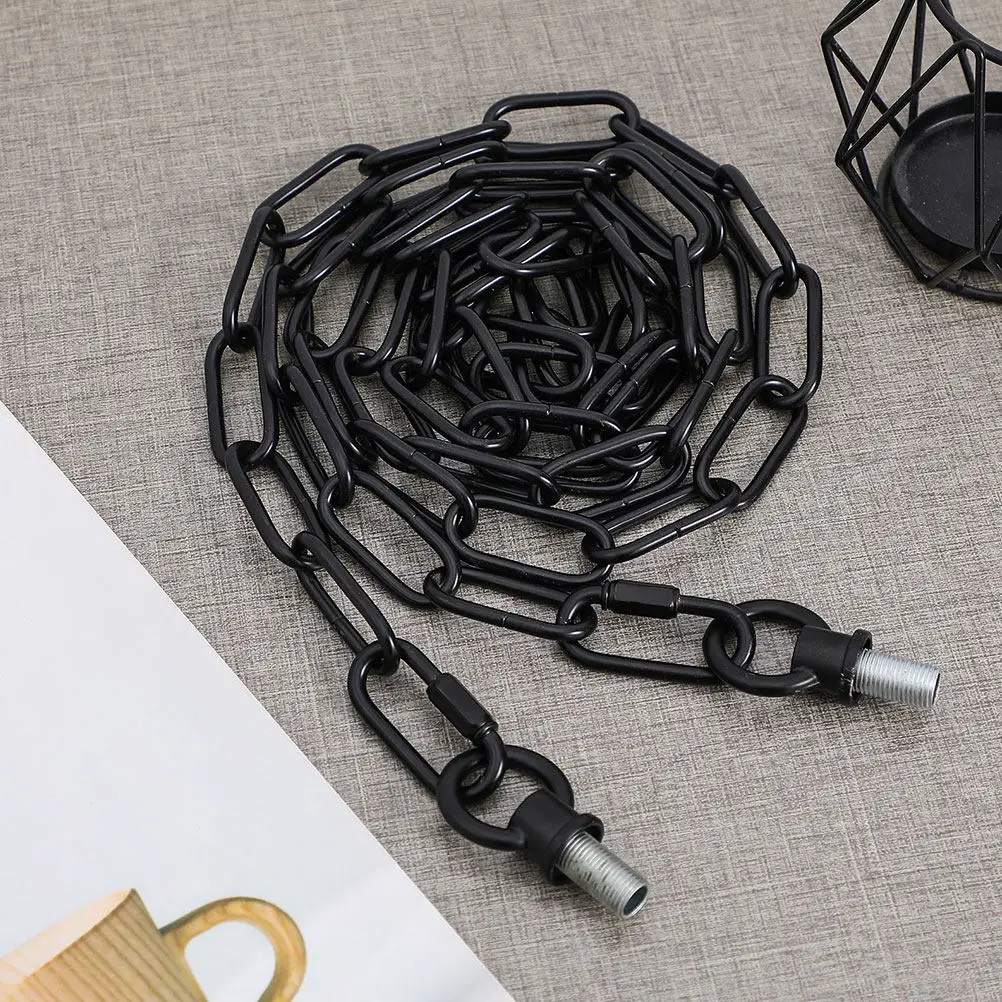 Black Lacquered Iron Chain Light Kit for Pendant Chandeliers Hanging Lamps Crystal Lights Decorative Lighting Fixture