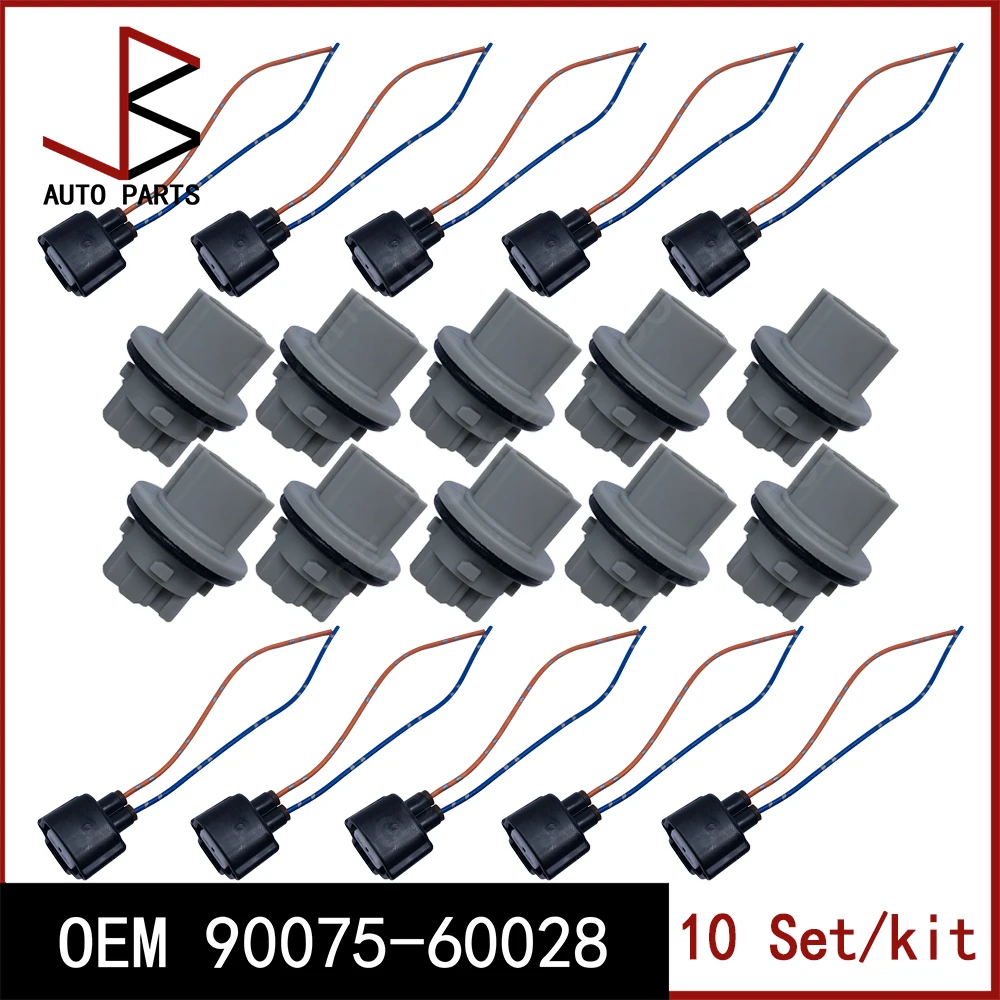 10 Sets/kit Turn Signal Lamp Socket Plug With Wire for Lexus GS Series ARL10 2012-20 OEM 90075-60028 9007560028 90075 6002