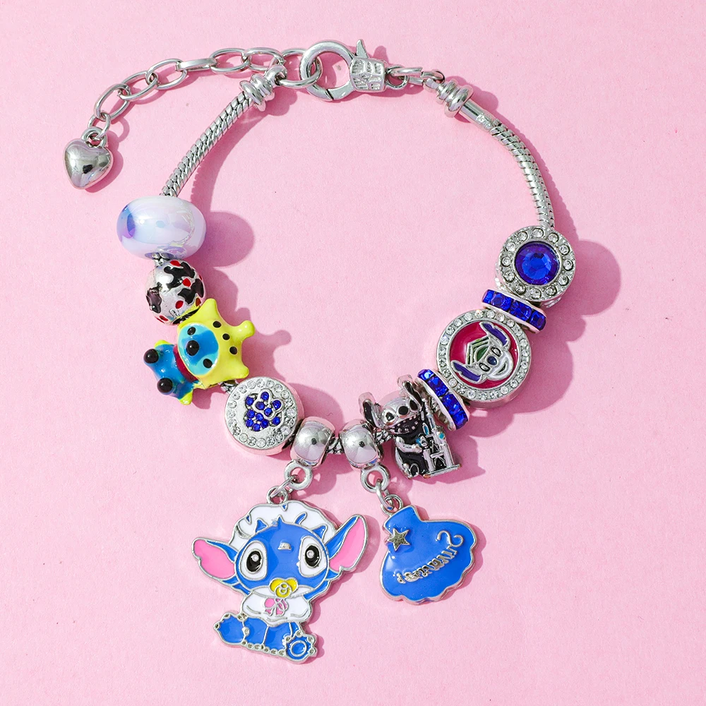 กล่องสุ่มของเล่นจี้เคลือบลายดิสนีย์ ลิโลแอนด์สติทช์ ของขวัญน่ารักสร้างสรรค์สำหรับเด็กผู้หญิง ﻿