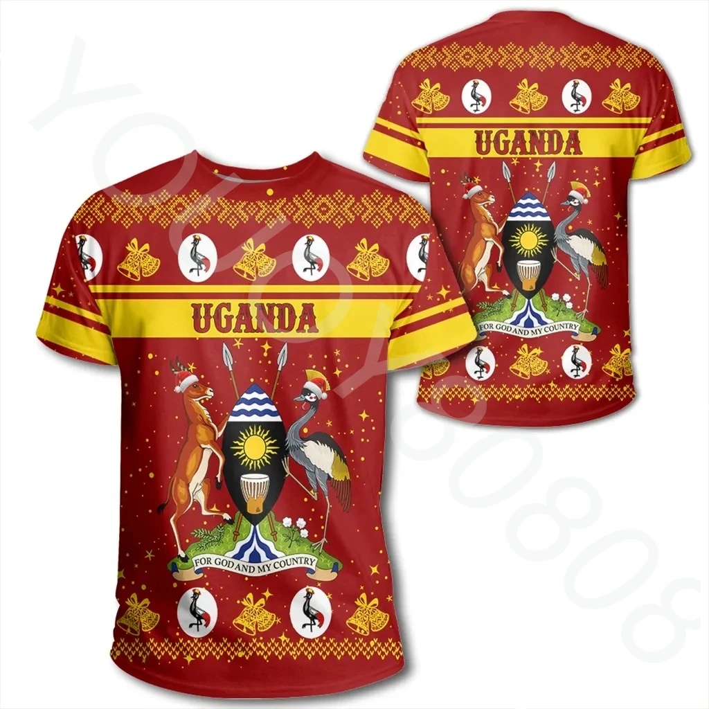

Summer Casual Sweatshirts African Zone Clothing Print Uganda Christmas T-Shirts Clothing Tops for Men and Women