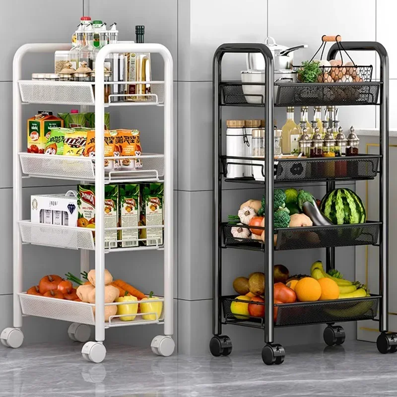 Kitchen Cart Trolley Rolling Partitions Storage Organizer Food Trolley Restaurant Cabinet Candy Vestidores Kitchen Furniture