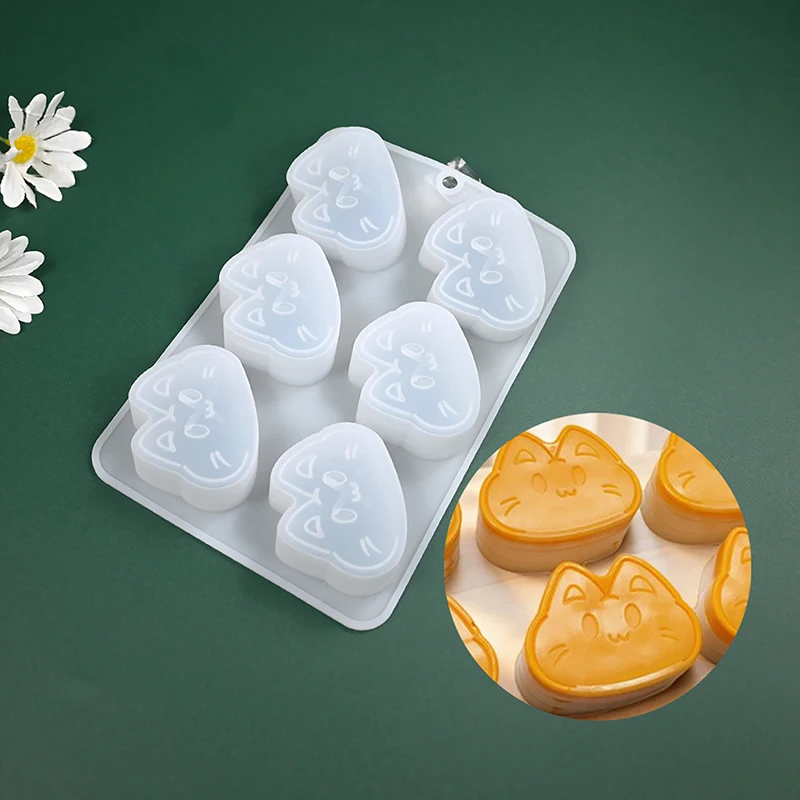 Cartoon 3D Cat Silicone Mould DIY Pudding Mousse Jelly Cheese Chocolate Mold Mochi Dessert Cake Decorating Tools Bakeware