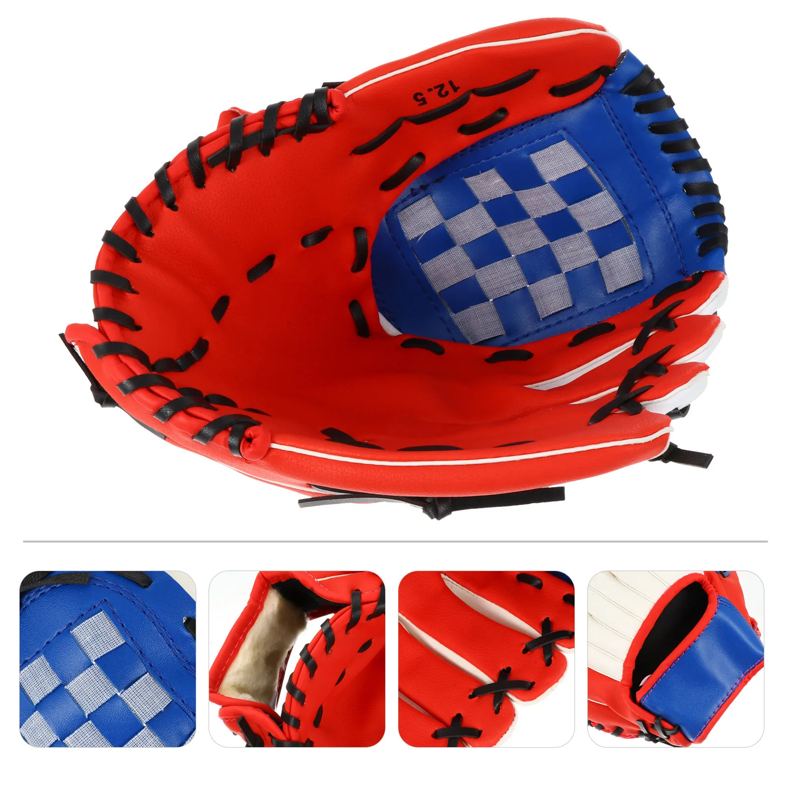 1Pcs Baseball Glove PU Protective Gear Lightweight Flexible Wear-Resistant Impact Resistance Softball Infielder Pitcher