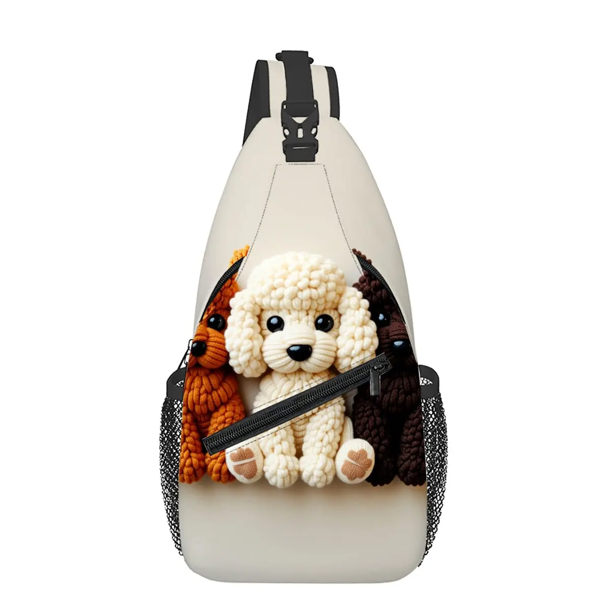 

Dogs and Paw Prints Print Small Chest Bag Men's and Women's Best Gift 2D Cartoon Large Capacity Outdoor Sports Leisure Fashion