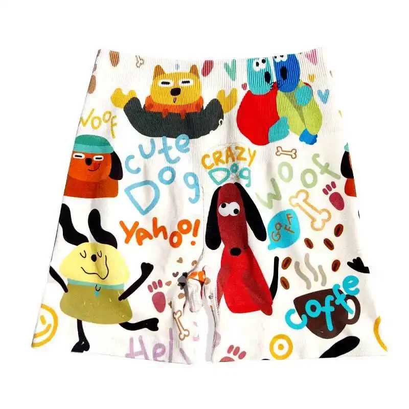 Verão dopamina cor graffiti impresso yoga shorts feminino cintura alta hip elevador barriga esportes fitness treinamento shorts