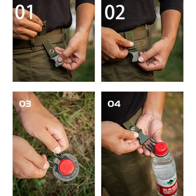 6 قطعة حزام التخييم مشبك هوك حامل زجاجة ماء كليب في الهواء الطلق العسكرية النايلون EDC تسلق حلقة تسلق حزام ظهره شماعات