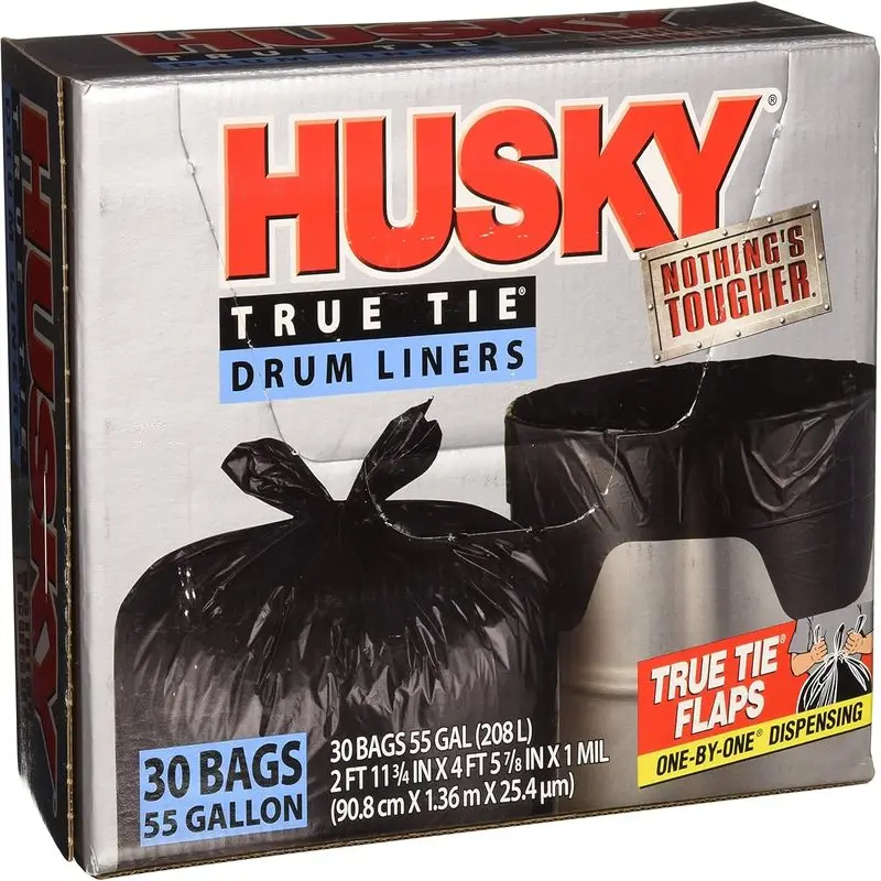 

Husky HKK55030B Барабанные вкладыши True Tie, 55 галлонов, 30 шт.