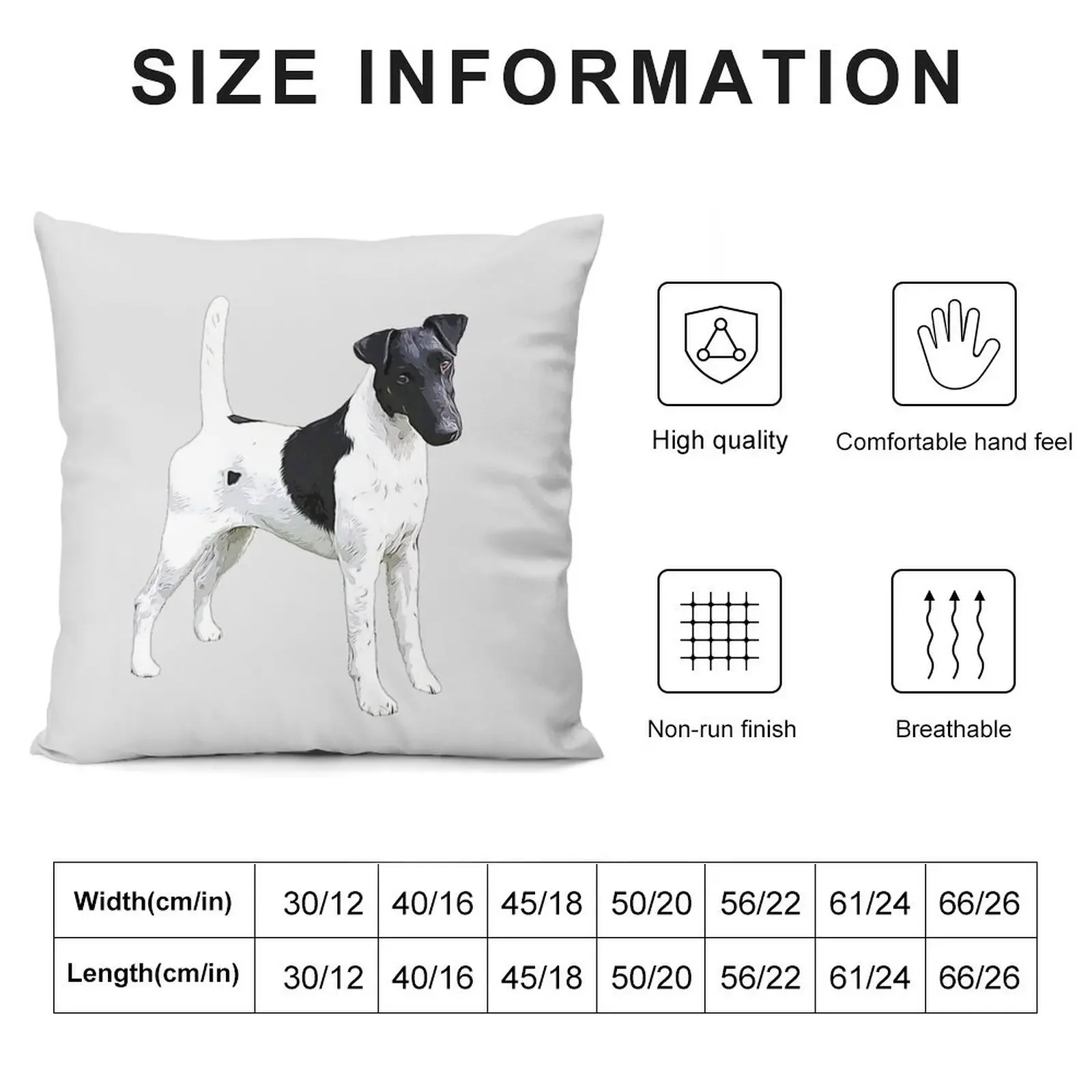 Fox Terrier Smooth Throw Pillow Pillow Cover Pillowcase pillow